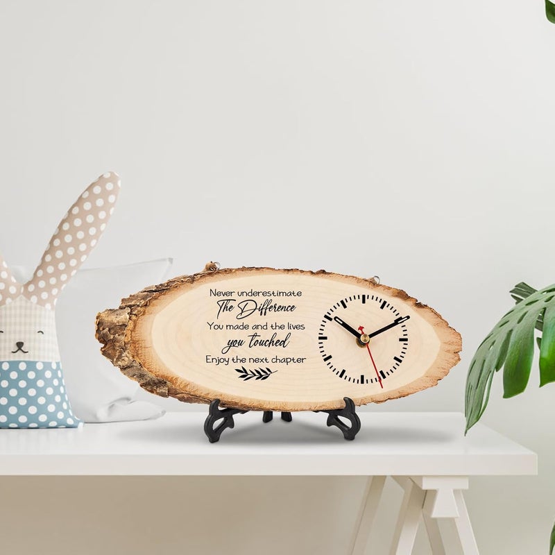 Calibron Retirement Gifts for Men Woman Wooden Clock Personalized Retirement Gifts, Farewell Gift for Coworkers, Leaving Gifts for Men DIY Clock - Image 2